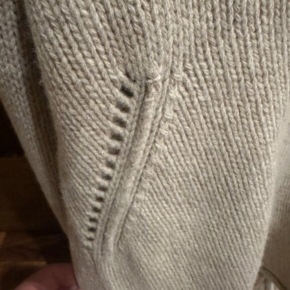 NWOT ZADIG & VOLTAIRE "I SHOULD HAVE BEEN A COWBOY" BEIGE WOOL SWEATER MEDIUM - Picture 5 of 8